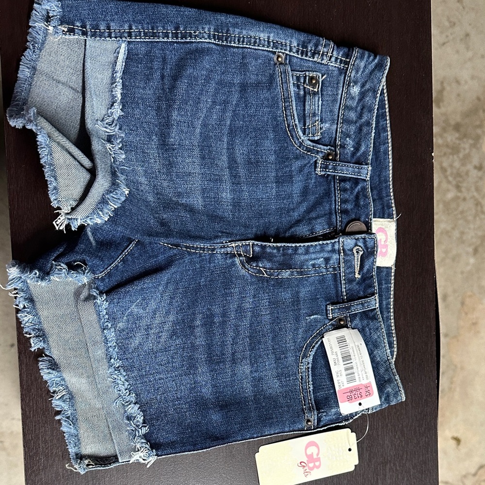 GB Girls Dark Blue Denim Shorts